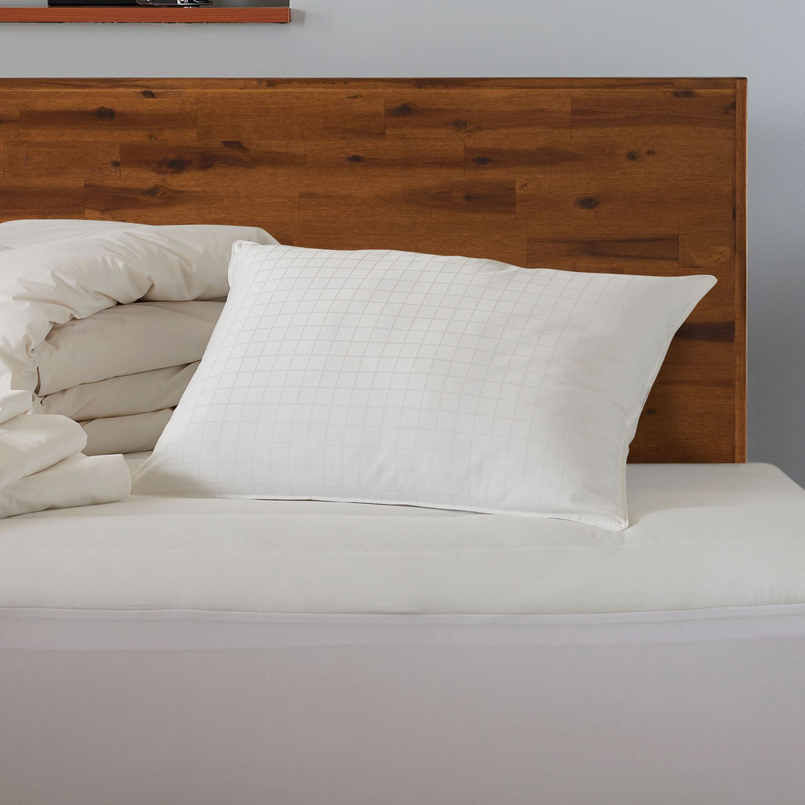 Ella Jayne Overstuffed Gel Filled Cotton Dobby Box Shell Side/Back Sleeper Pillow - Image 3 of 3