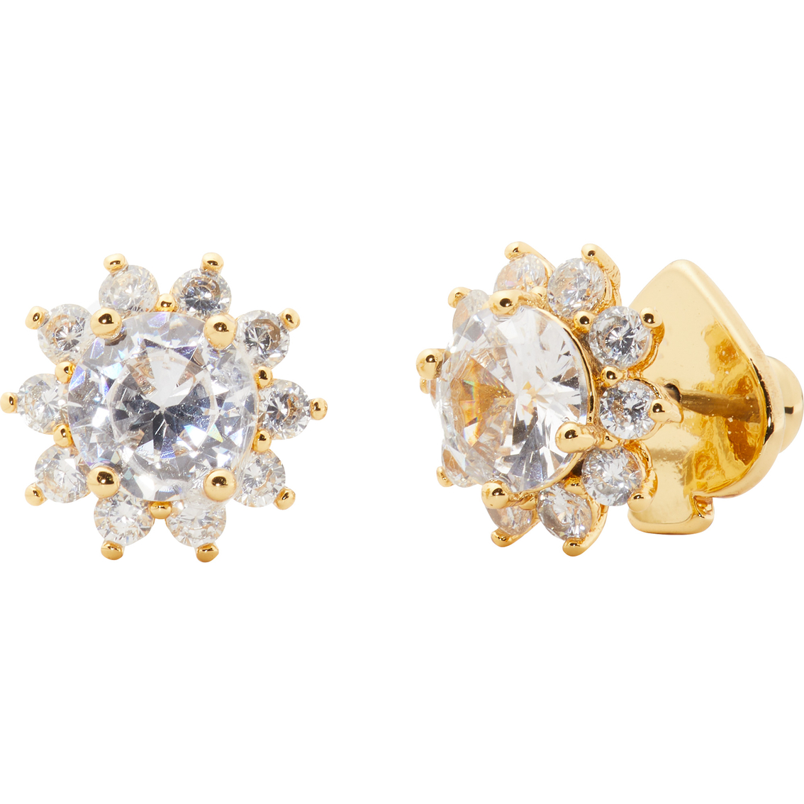 Kate Spade New York Sunny Stone Halo Clear Stud Earrings, Fashion Earrings, Jewelry & Watches
