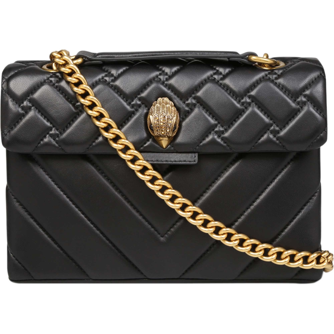 Kurt Geiger Leather Kensington Crossbody Bag, Black | Crossbody Bags ...