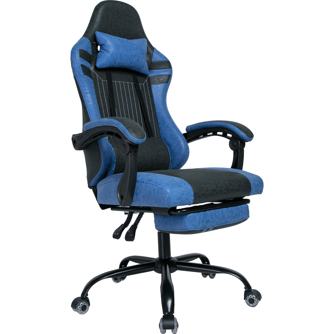 Simply Perfect Racing Style Gaming Chair With Footrest, Antique