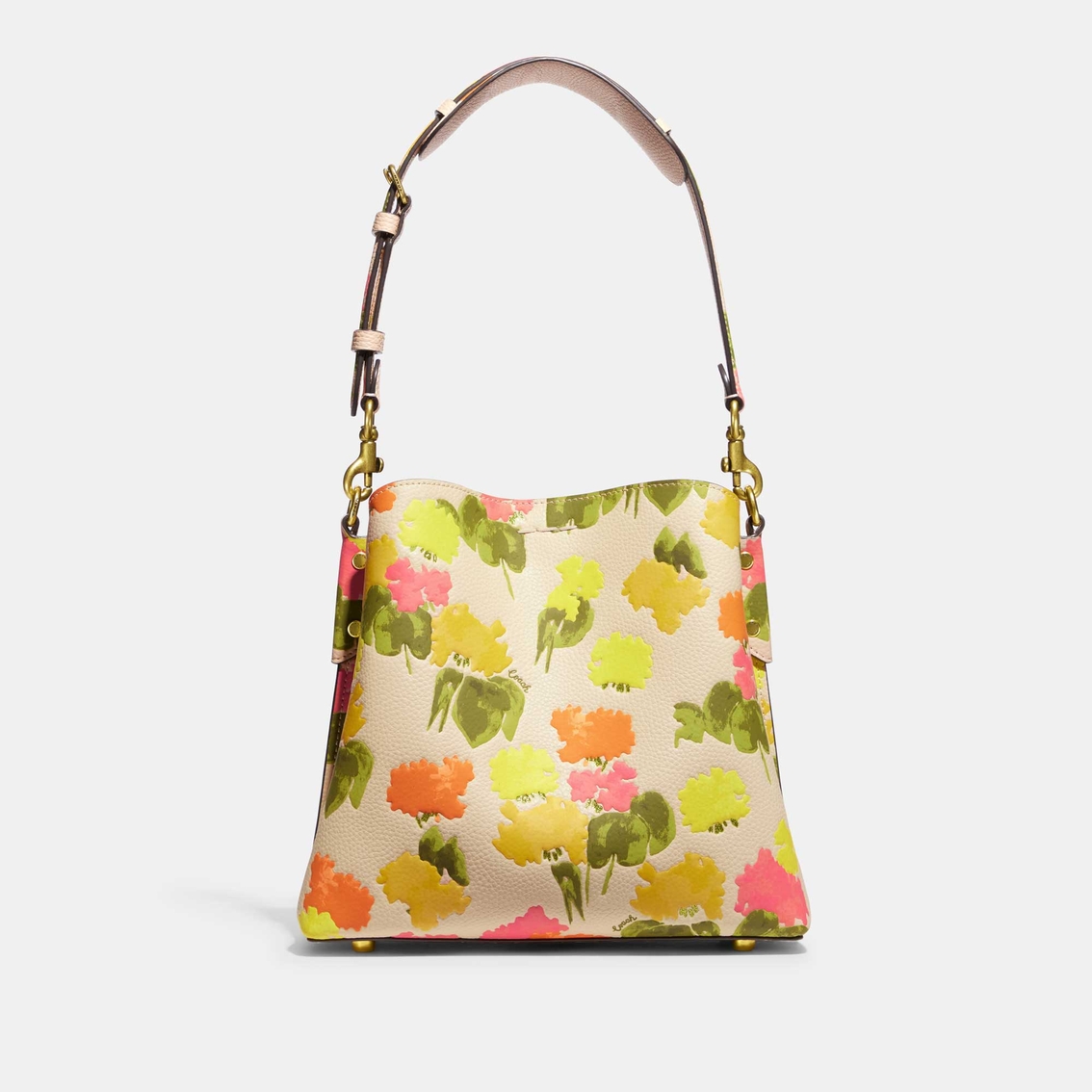 Coach Floral Printed Leather Willow Bucket Shoulder Bag | Shoulder Bags ...