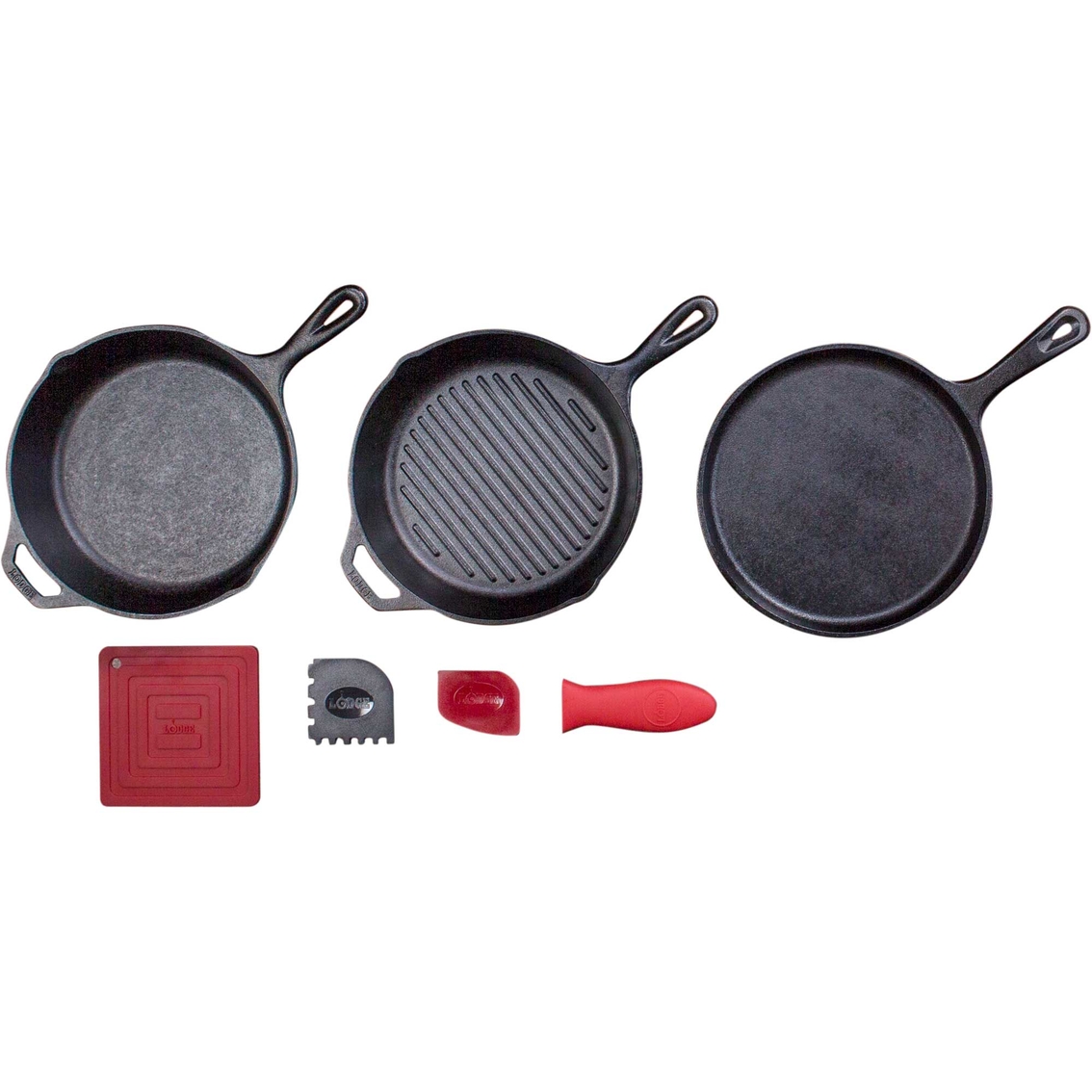 Lodge L6SPA41 Essential Cast Iron Cookware Set