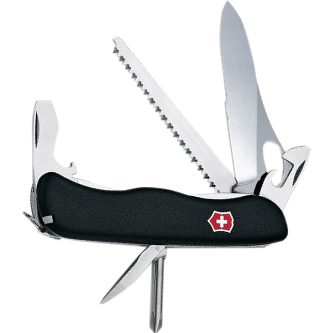 Swiss Army One Hand Trekker Black 12 Function Multipurpose Knife