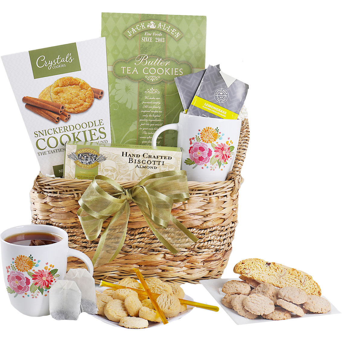 Alder Creek Tea Time Wicker Basket Gift Set - Image 2 of 2