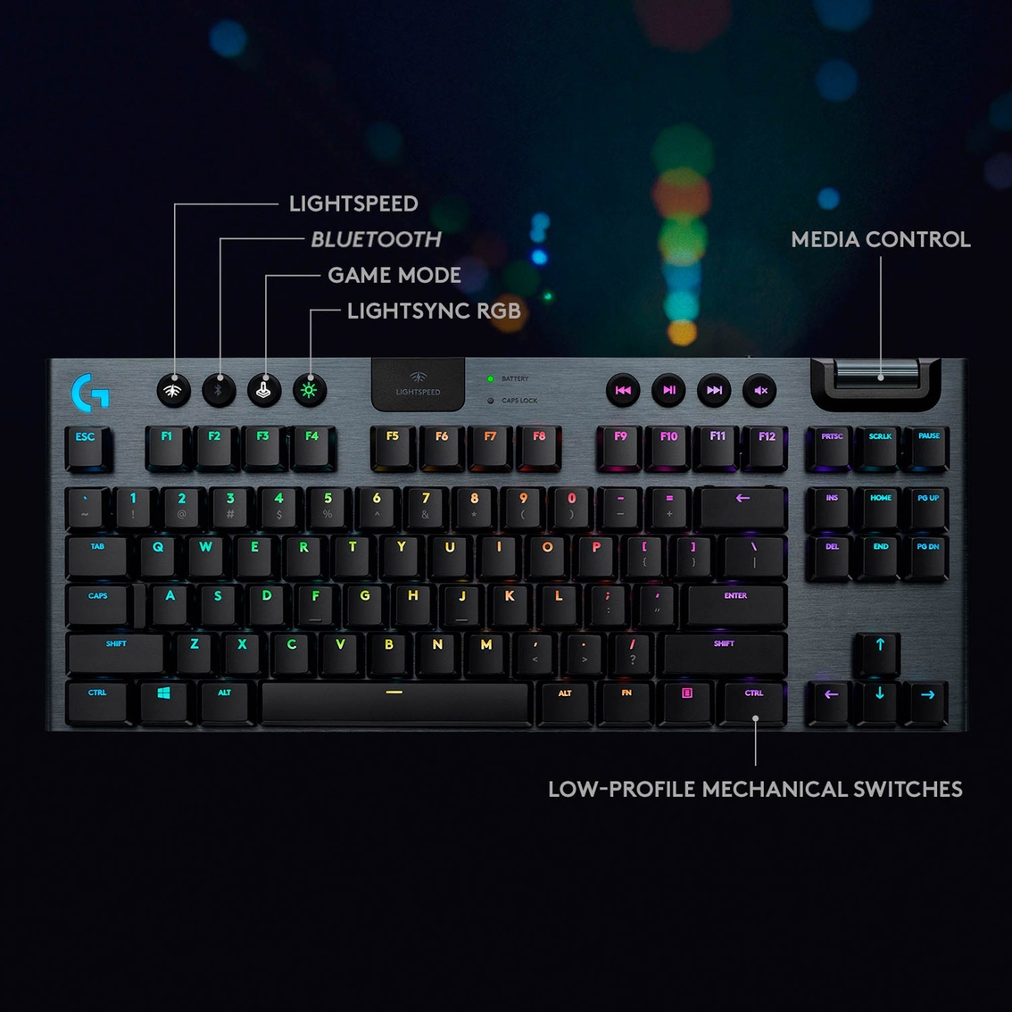 Logitech G915 TKL Lightspeed Wireless RGB Mechanical Gaming Keyboard - Image 5 of 6