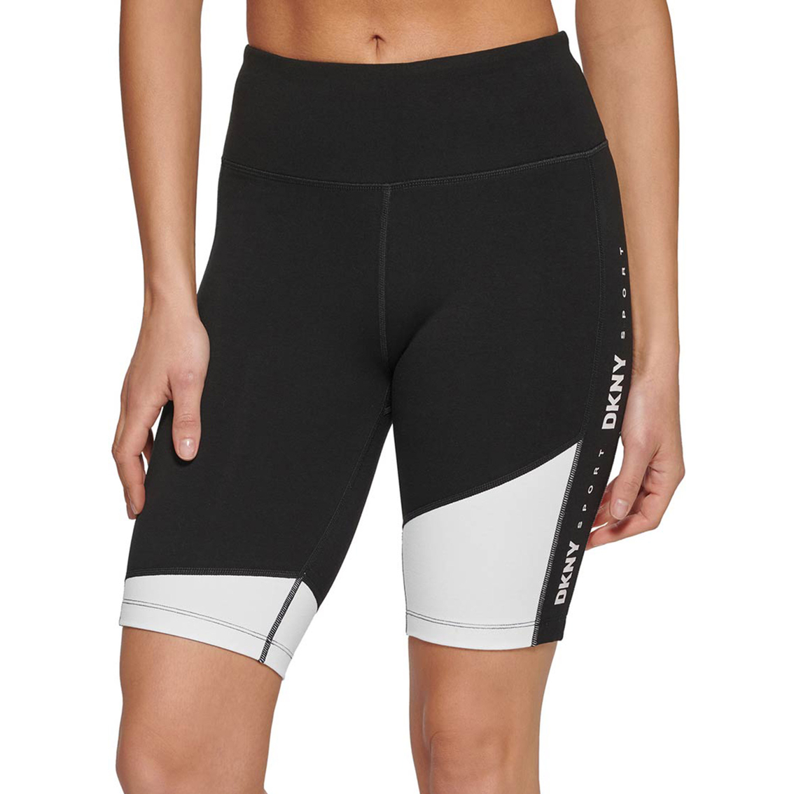 Dkny Sport High Waist Logo Colorblock Bike Shorts | Shorts | Clothing ...