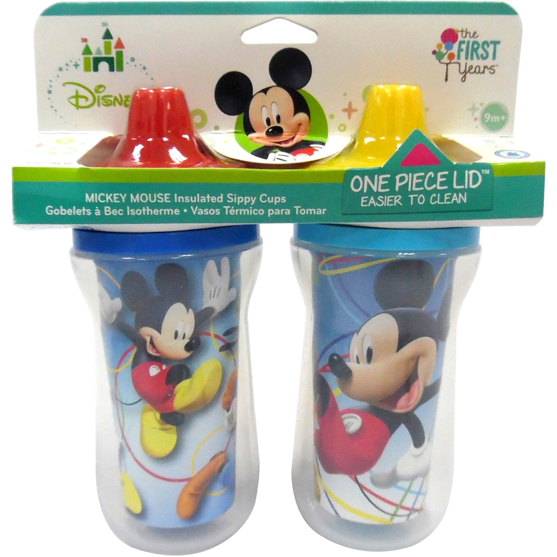 2 Ct 9 oz The First Years Disney Insulated Sippy Cup Mickey Mouse 