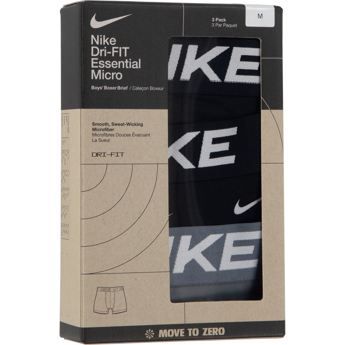 Nike Boys Essential Micro Print Dri Fit Boxer Briefs 3 Pk. | Boys 8-20 ...