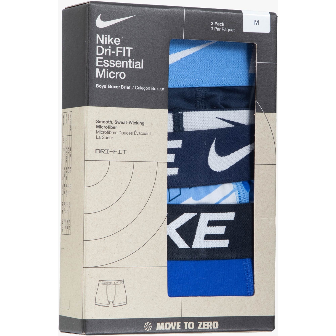 Nike Boys Essential Micro Print Drifit Boxer Briefs 3 Pk. | Boys 8-20 ...