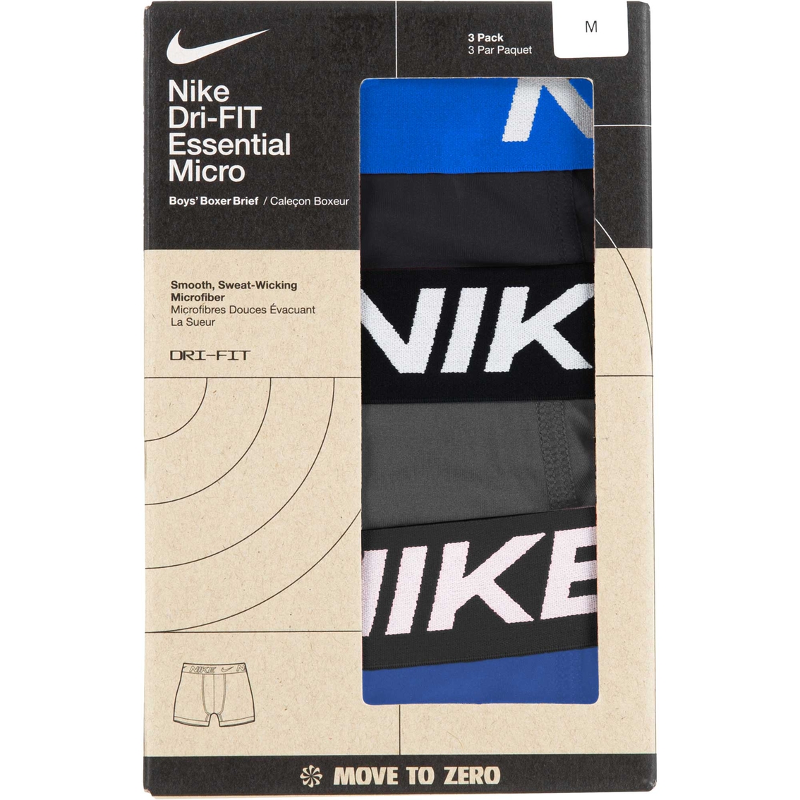 Nike Boys Essential Micro Drifit Boxer Briefs 3 Pk. | Boys 8-20 ...