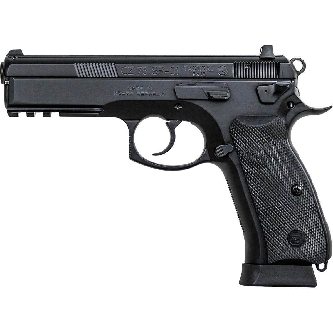 CZ 75 SP-01 Tactical 9mm 4.6 in. Barrel 18 Rnd 2 Mag Pistol Black with Decocker - Image 2 of 2