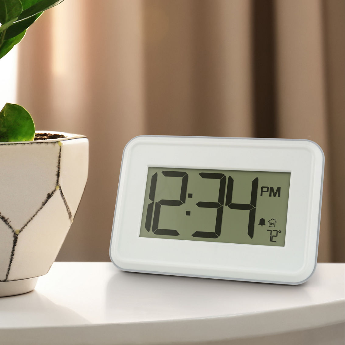 La Crosse  Digital Wall Clock with Indoor Temperature and Timer - Image 2 of 2