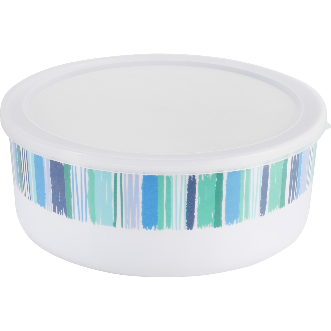 Gibson Home Tropical Sway Orleans Blue 3 pc. Storage Bowl Set, White Acrylic - Image 2 of 4
