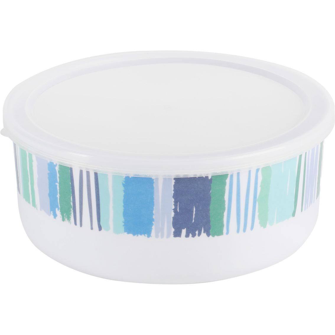 Gibson Home Tropical Sway Orleans Blue 3 pc. Storage Bowl Set, White Acrylic - Image 3 of 4