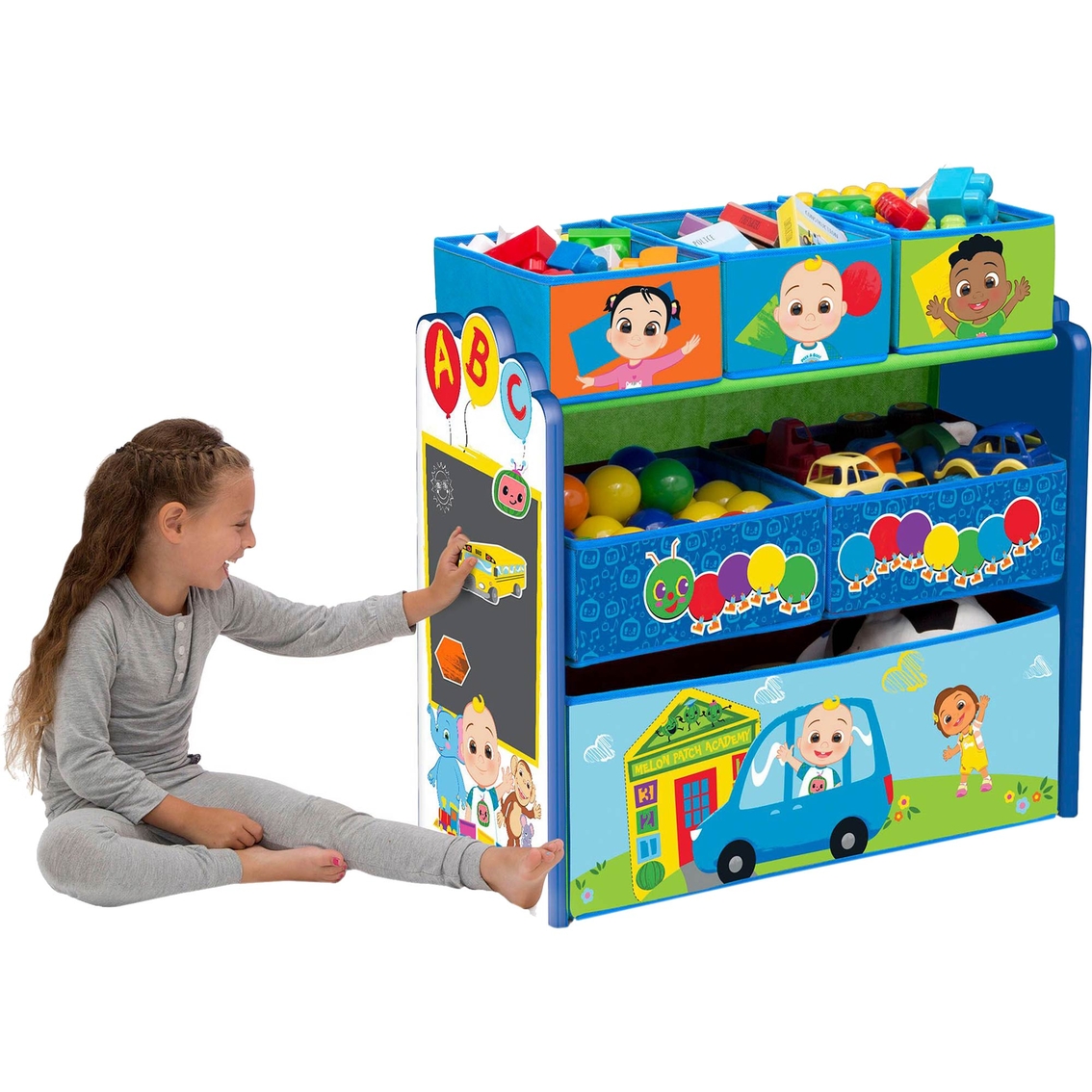 Delta Children CoComelon 6 Bin Design and Store Toy Organizer - Image 4 of 5