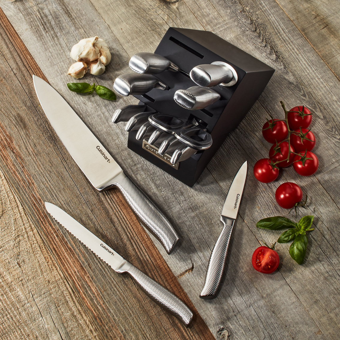 Cuisinart German Stainless Steel Hollow Handle Cutlery Block 15 Pc