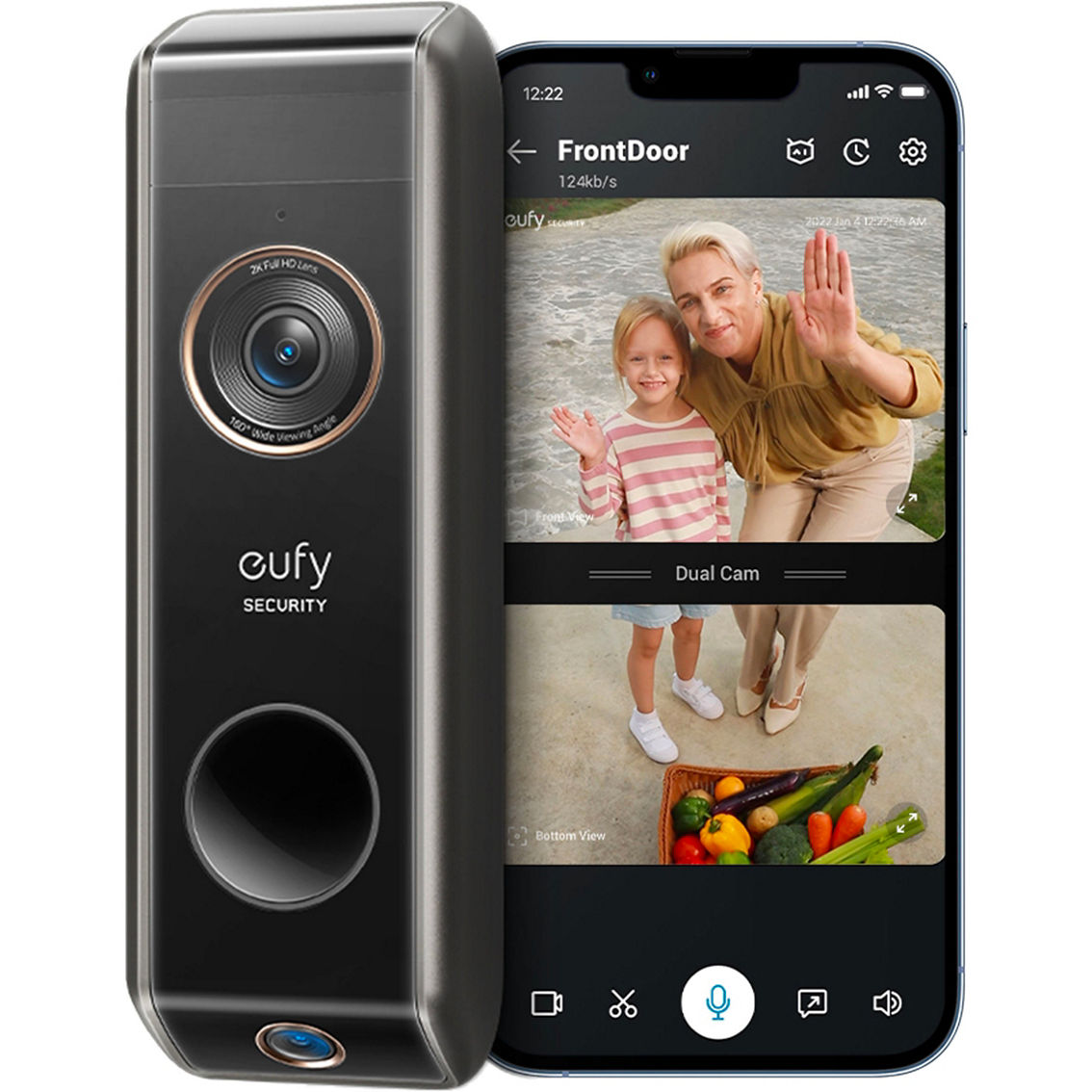 Eufy Security Smart Wi-Fi Dual Cam Video Doorbell 2K Battery - Image 8 of 9
