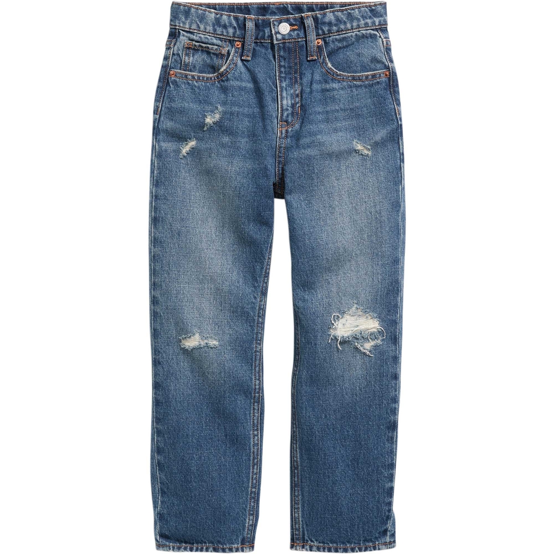 Old Navy Girls Vintage Indigo Destroy Slouchy Straight Jeans | Girls 7 ...