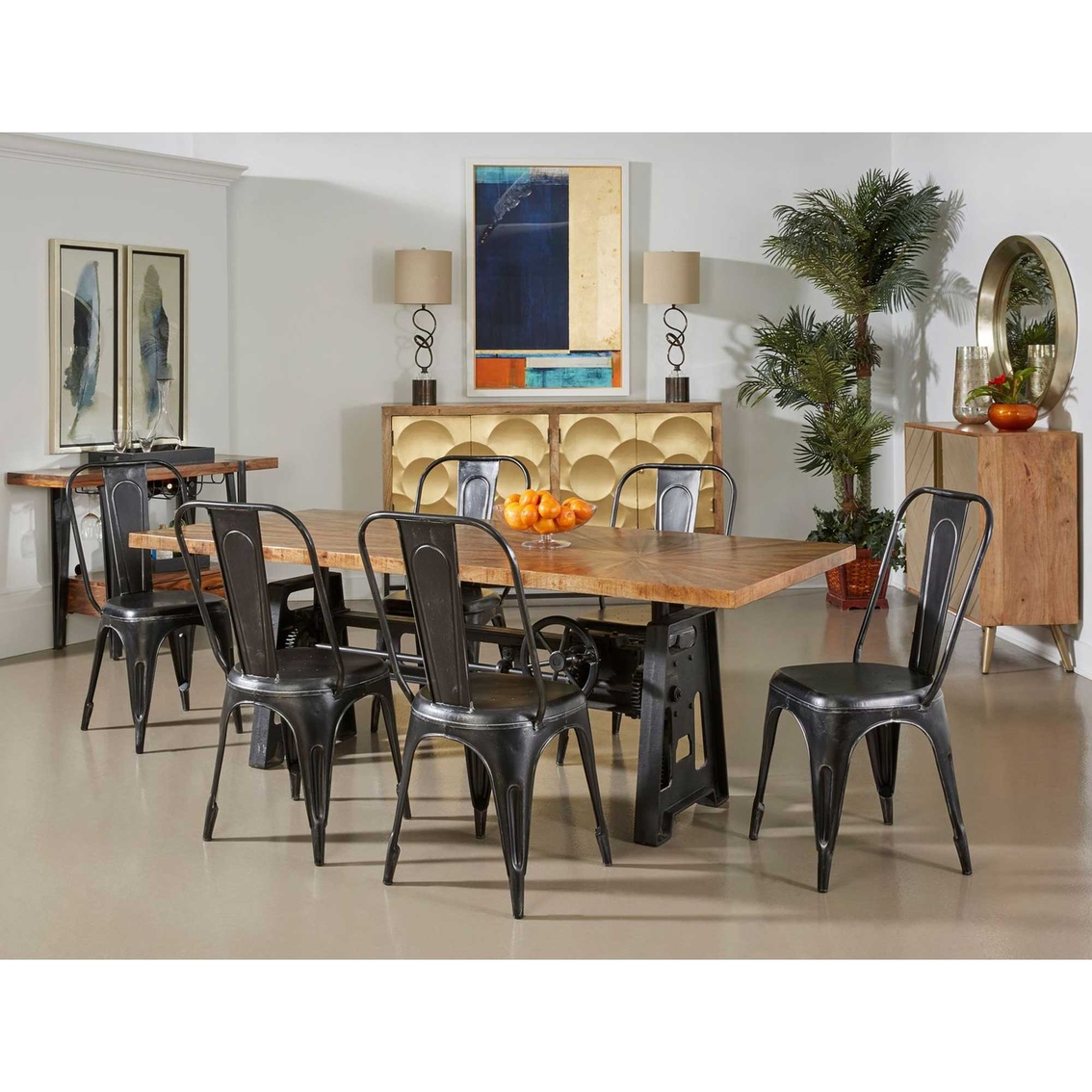 Coast to Coast Accents Del Sol Adjustable Height Crank Dining Table - Image 6 of 7