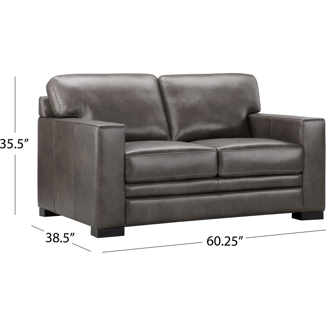 Abbyson Augusta Top Grain Leather Sofa And Loveseat 2 Pc. Set | Living ...