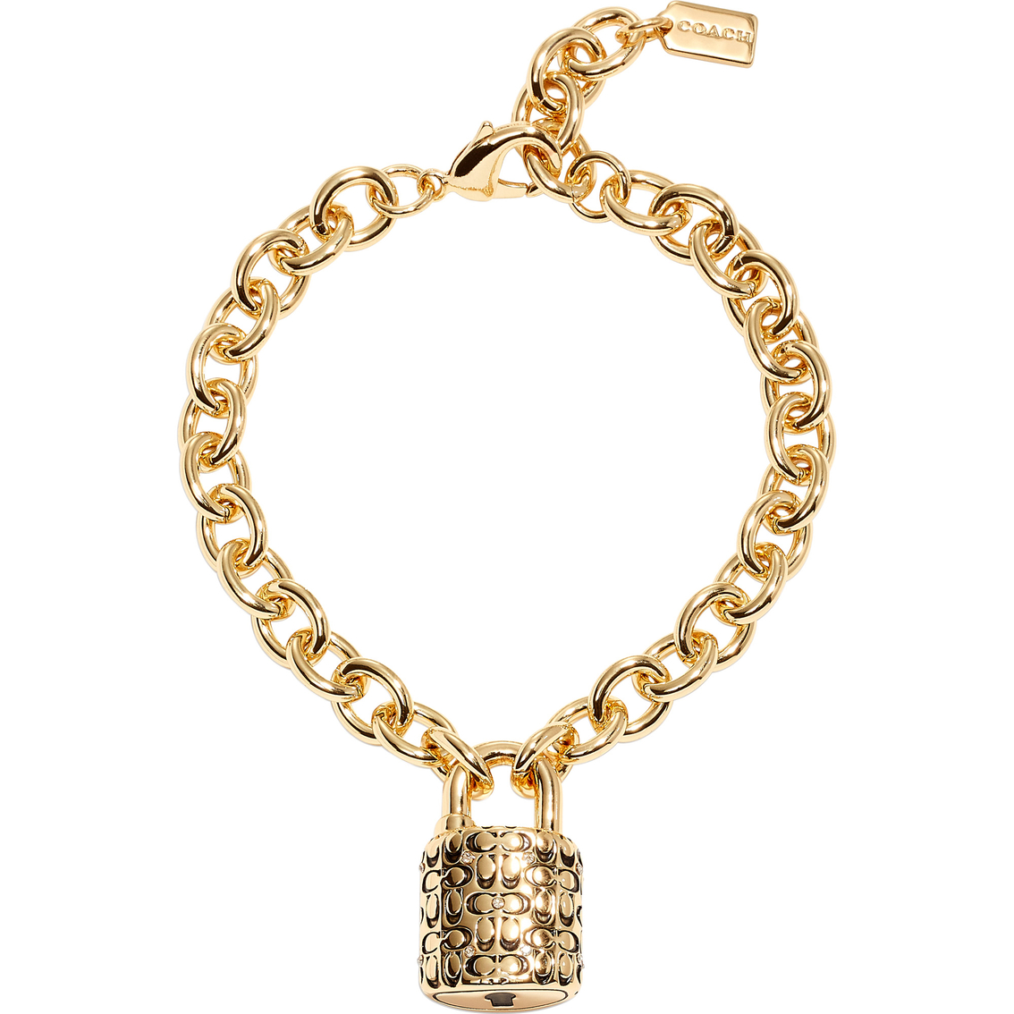 Coach Goldtone Quilted Padlock Bracelet | Fashion Bracelets | Jewelry ...
