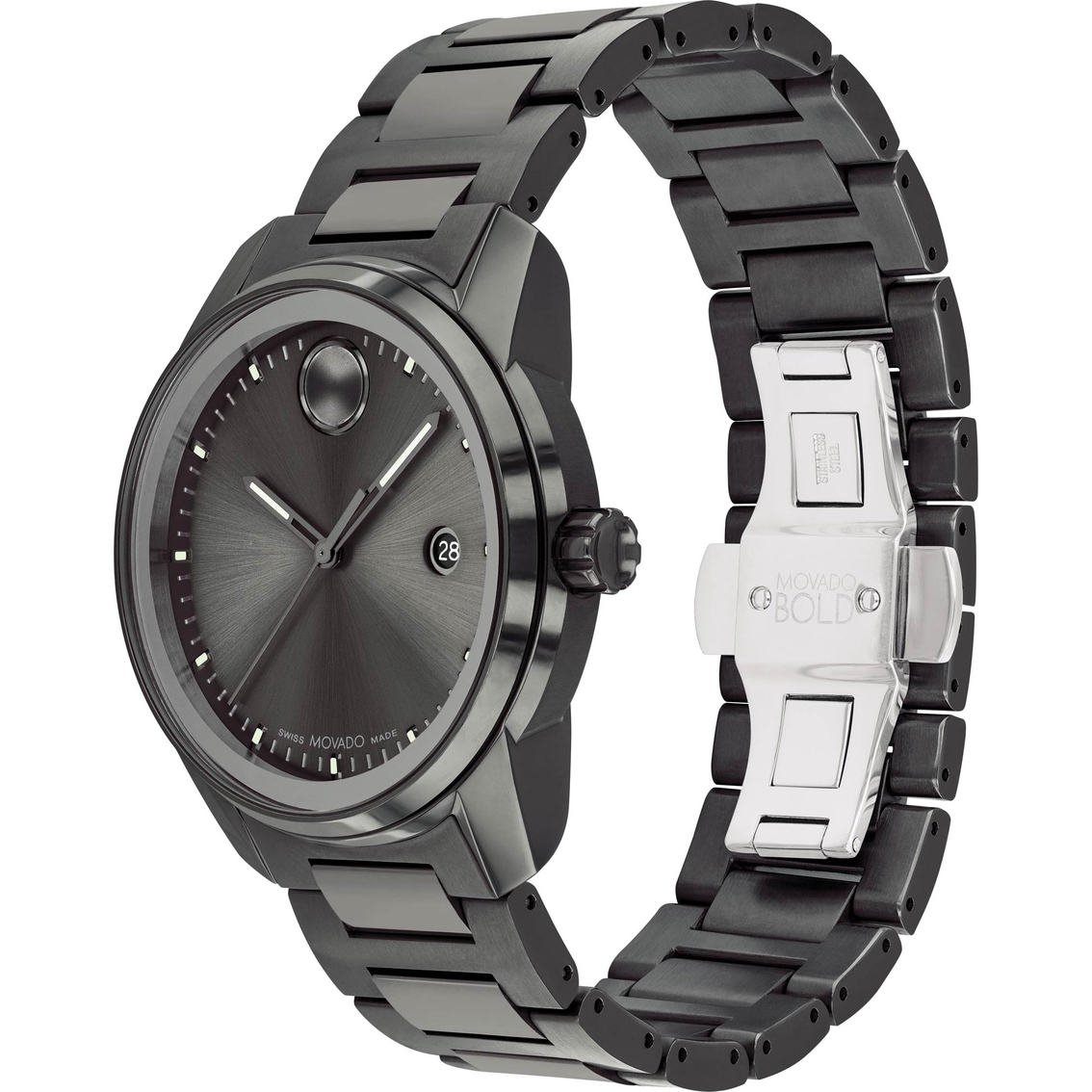 Movado Men's Verso Plated Gunmetal Steel 42mm Watch 3600860 - Image 2 of 2