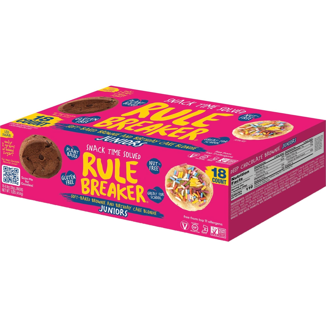 Rule Breaker Snacks Brownie & Birthday Cake Blondie Snackers 3 lb., 54 ct.