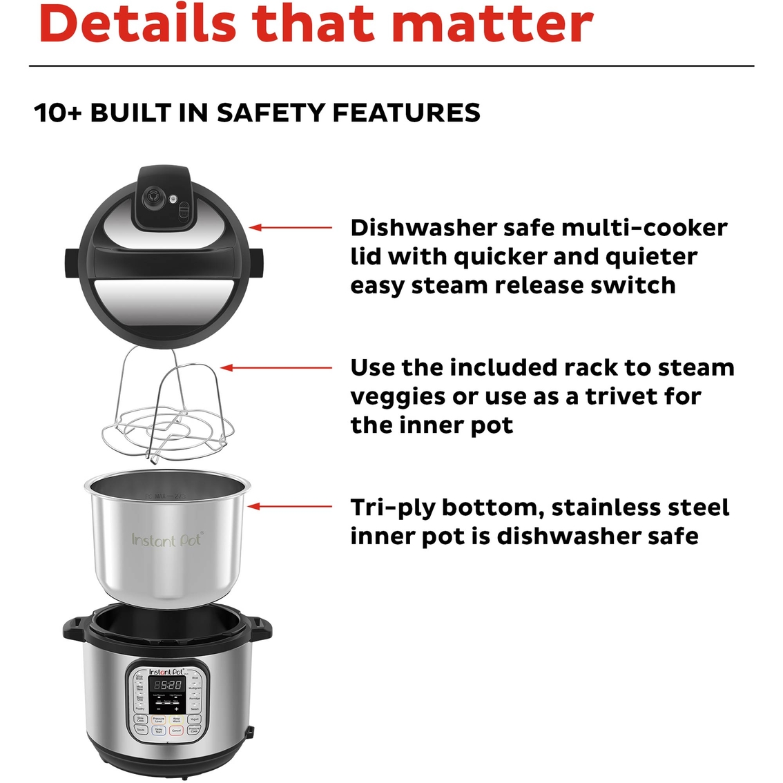 Instant Pot Duo 6 Qt. Multi Use Pressure Cooker, Cookers & Steamers, Furniture & Appliances