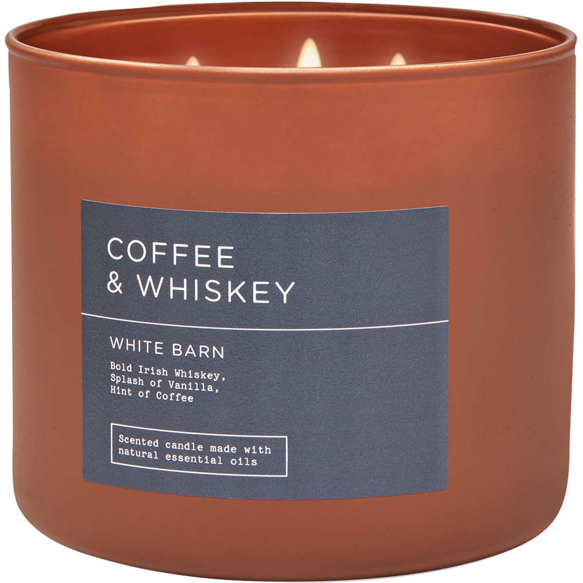Bath & Body Works White Barn Neutral: Coffee & Whiskey 3-wick Candle