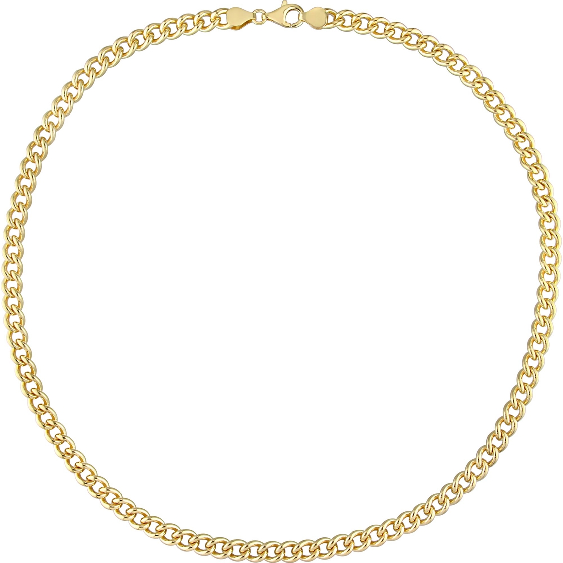 Sofia B. 18K Gold Plated Sterling Silver 6.5mm Curb Link Chain Necklace - Image 3 of 3