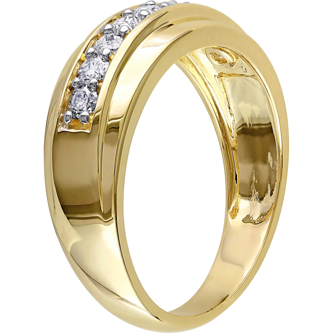 Sofia B. 10K Yellow Gold 1/2 CTW Diamond Men's Wedding Band - Image 2 of 3
