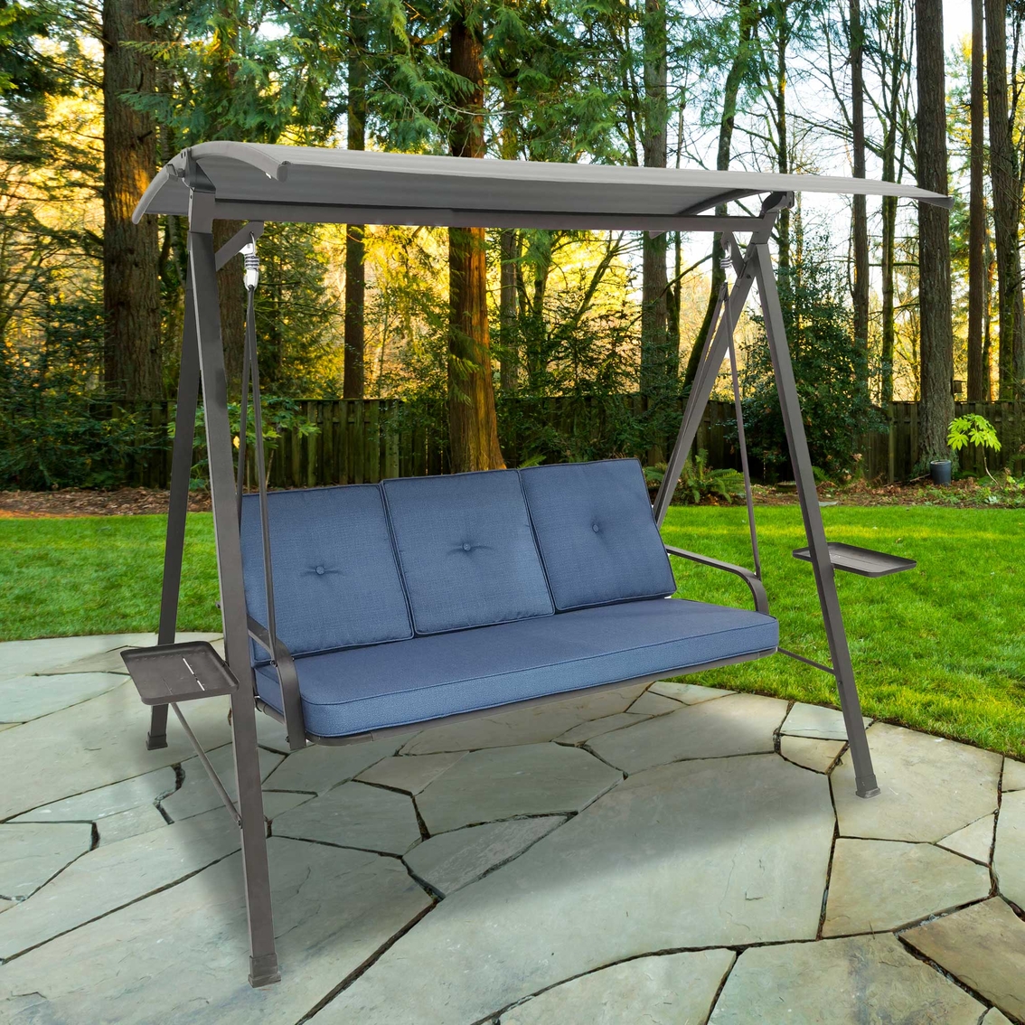 Home Creations Pinehurst 3 Seater Cushion Swing - Image 2 of 2