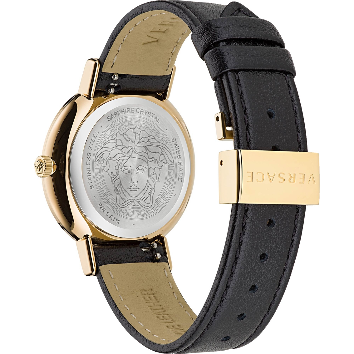 Versace Women's Greca Chic Ion Plated And Yellow Gold 36mm Watch ...