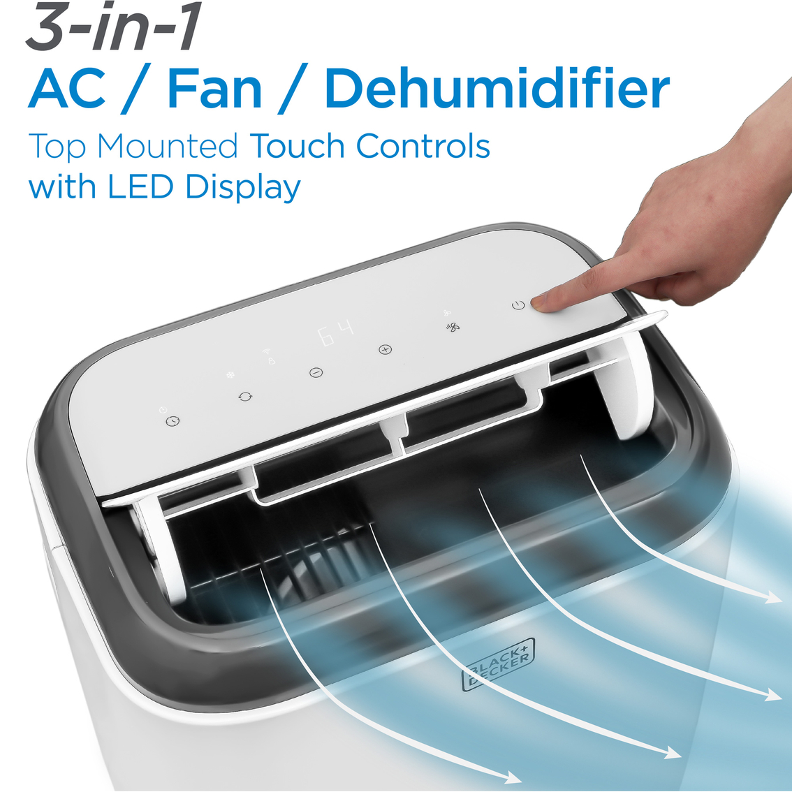 Black + Decker Portable Air Conditioner (10,000 BTU SACC/CEC) (14,000 BTU ASHRAE) - Image 3 of 7
