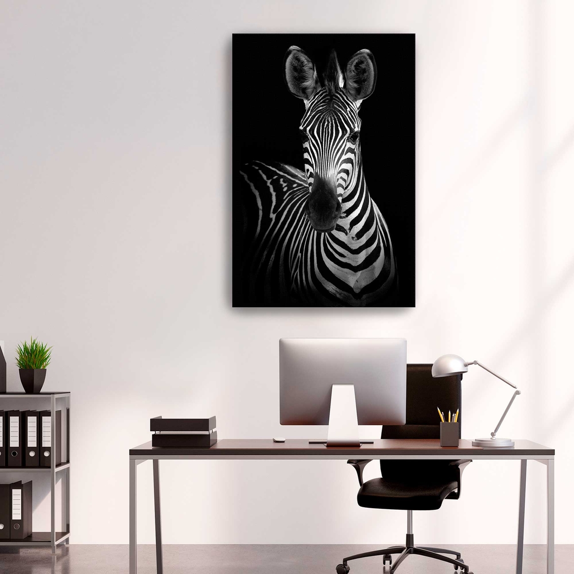Inkstry Zebra Canvas Wrapped Giclee Art - Image 3 of 3