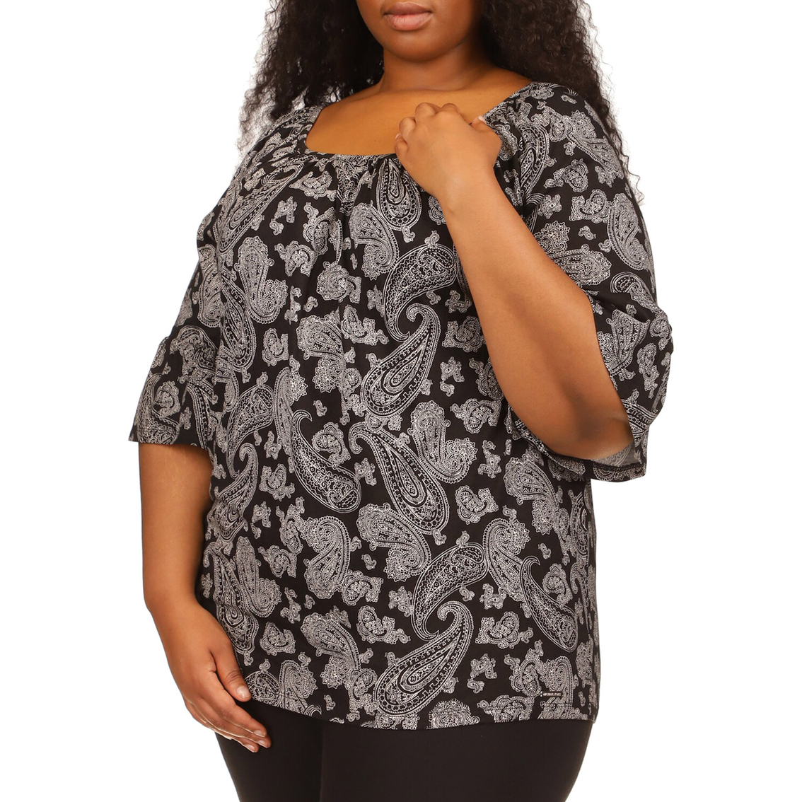 Michael Kors Plus Size Paisley Flare Sleeve Top | Tops | Clothing &  Accessories | Shop The Exchange