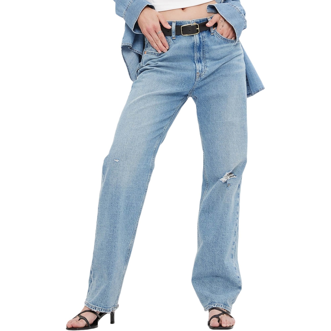 90s Loose high-rise straight-leg jeans