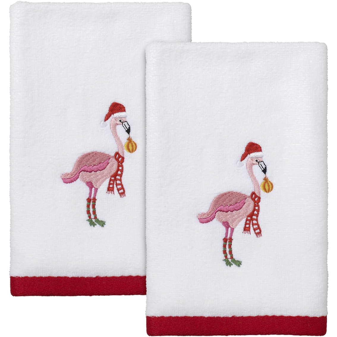 Avanti Flamingo Jingle Fingertip Towel 2 Pk. | Bath Towels | Household ...