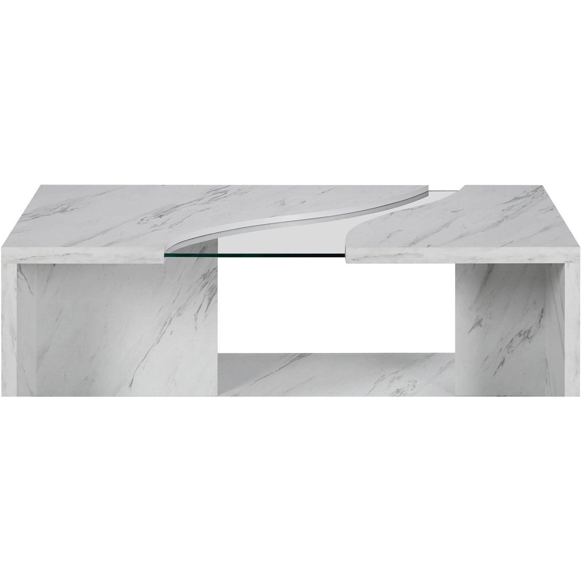 Furniture of America Lenu White Wood Storage Coffee Table - Image 2 of 3