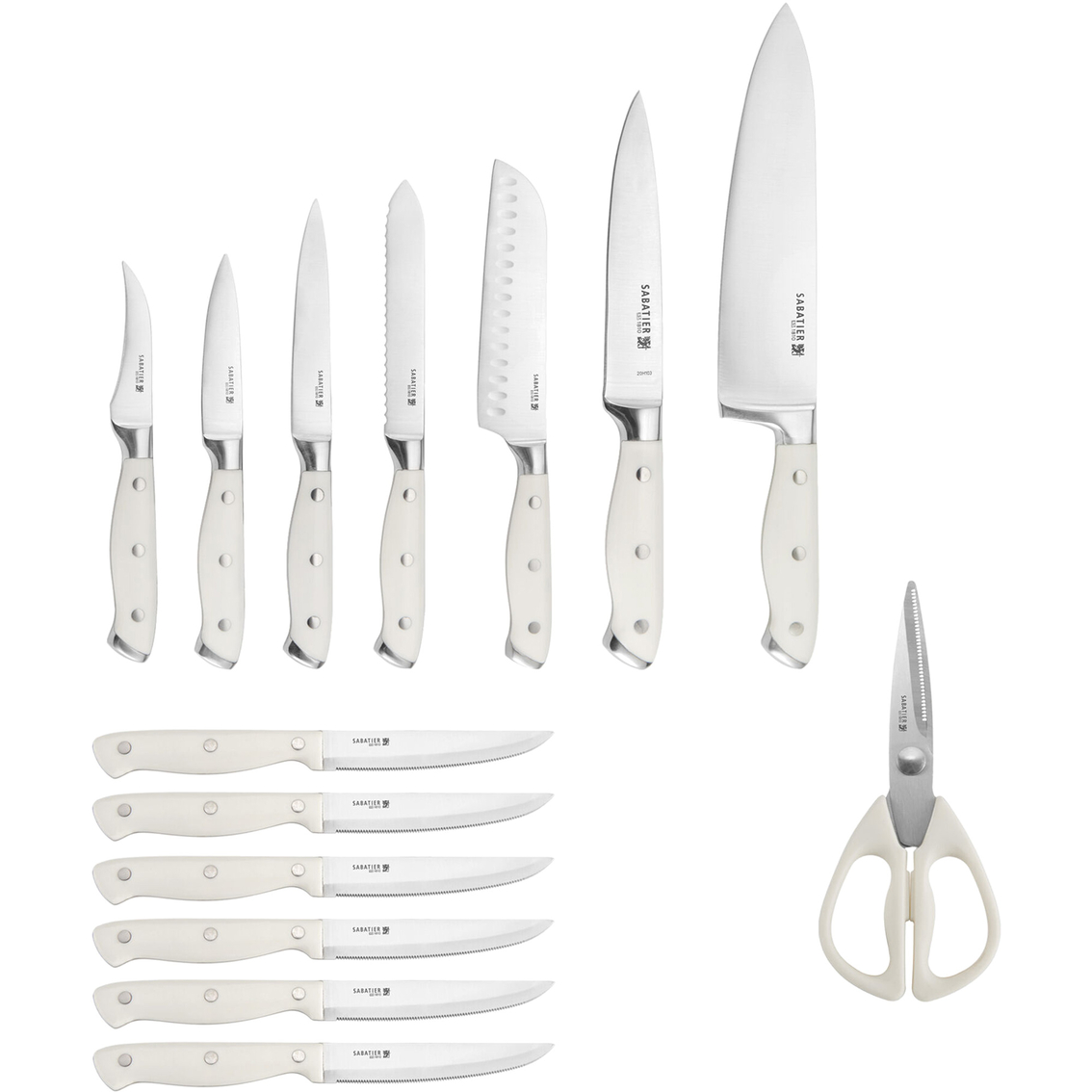 Sabatier 15 Pc. Knife Block Set With Built In Sharpener, Cutlery, Household