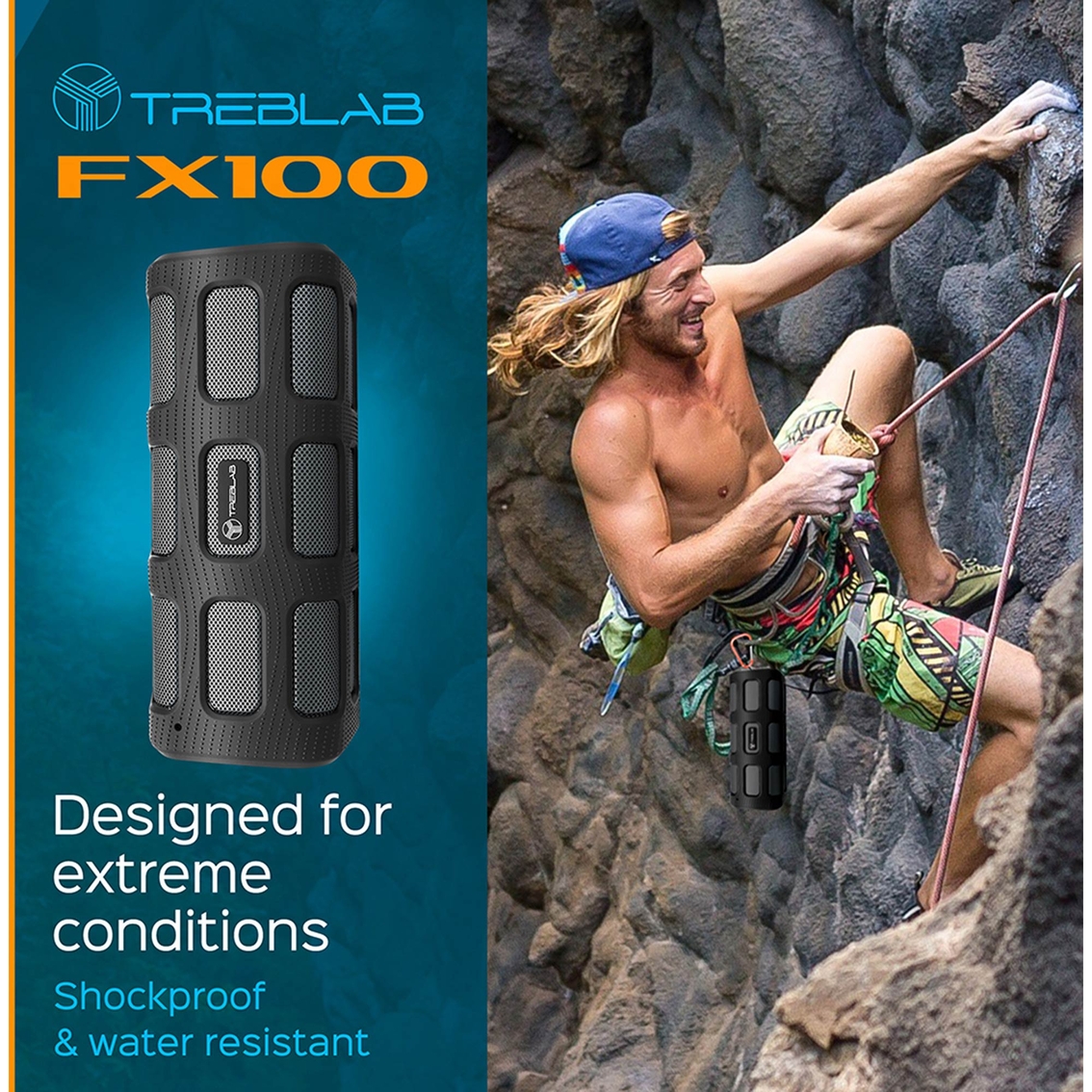 Treblab FX100 Portable Rugged Bluetooth Outdoor Speaker - Image 4 of 5