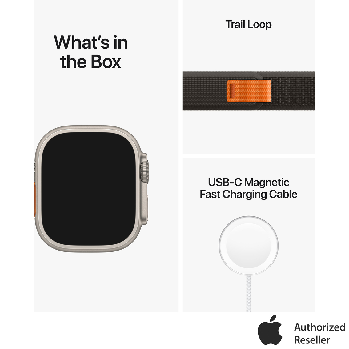 Apple Watch Ultra GPS Cellular 49mm Titanium Case with Black and Gray Trail Loop - Image 5 of 9