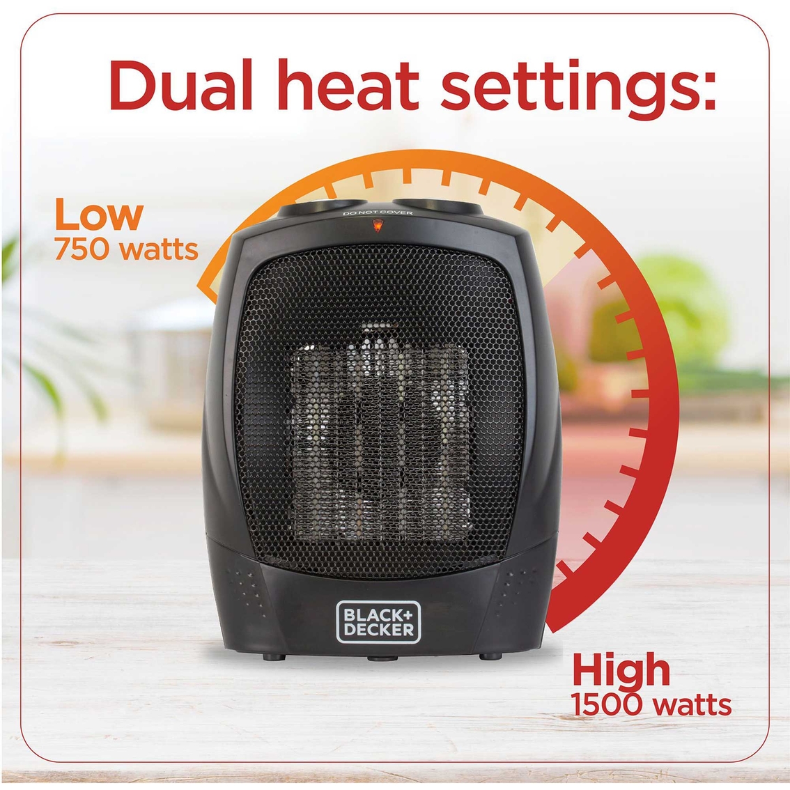 Black + Decker Portable 1500w Room Space Heater With Carry Handle, Heating  & Cooling, Furniture & Appliances
