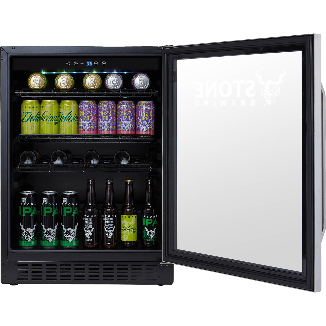New Air LLC Stone Brewing 180 Can FlipShelf Beer and Beverage Refrigerator - Image 5 of 10