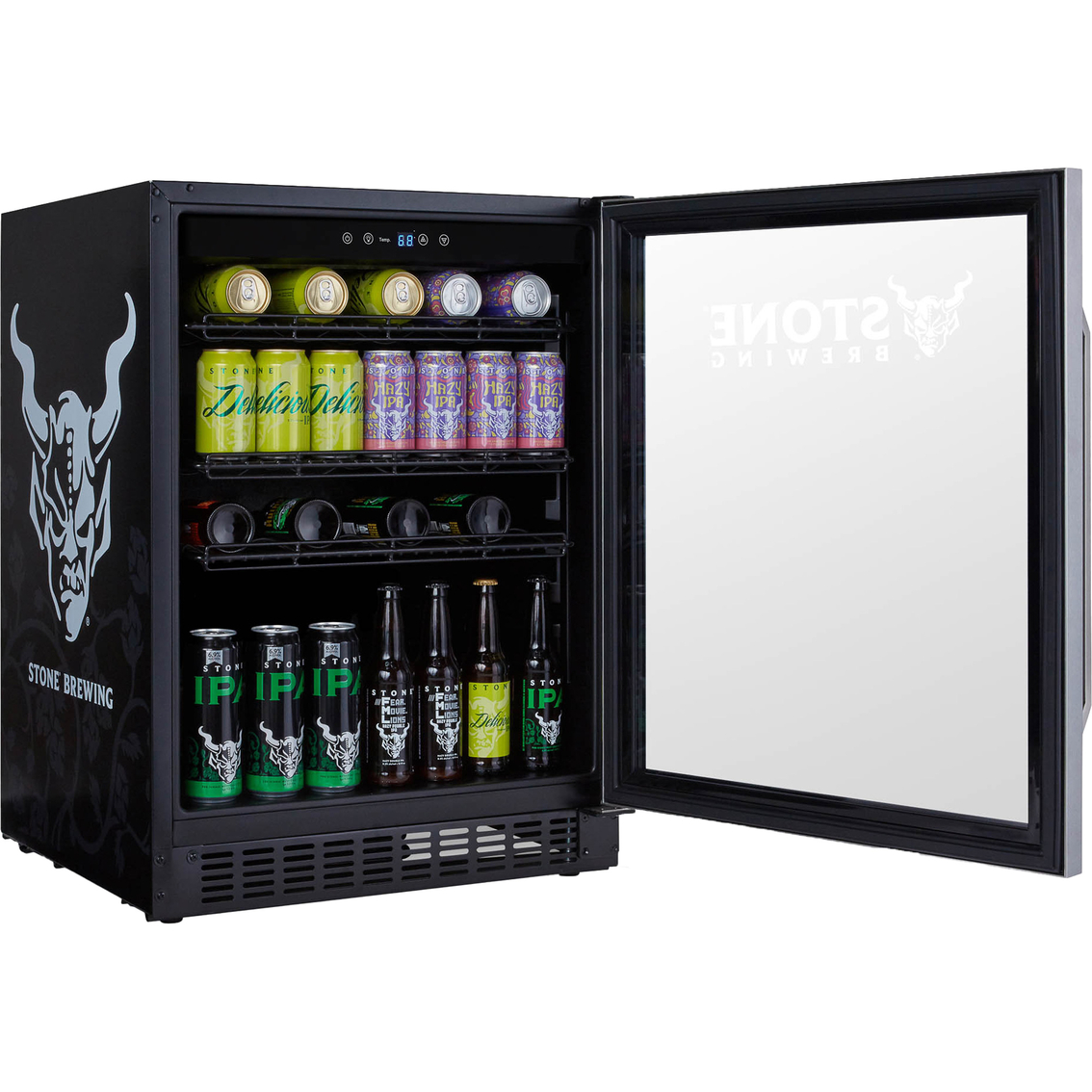 New Air LLC Stone Brewing 180 Can FlipShelf Beer and Beverage Refrigerator - Image 7 of 10