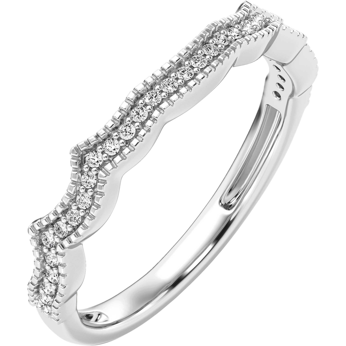 10K White Gold 5/8 CTW Diamond Oval Shape Bridal Set Size 7 - Image 6 of 6