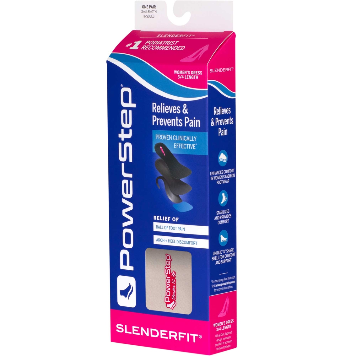 PowerStep Women's SlenderFit Fashion 3/4 Length Insoles - Image 4 of 10