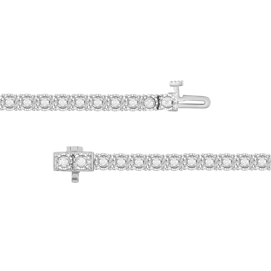 Sterling Silver 1 CTW Diamond Tennis Bracelet - Image 3 of 3