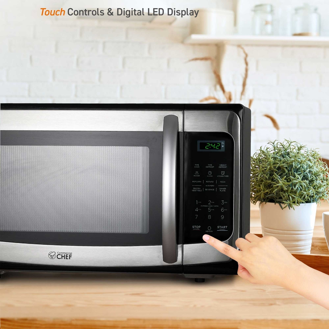 Commercial Chef 1.1 cu. ft. Countertop Microwave Oven - Image 6 of 7