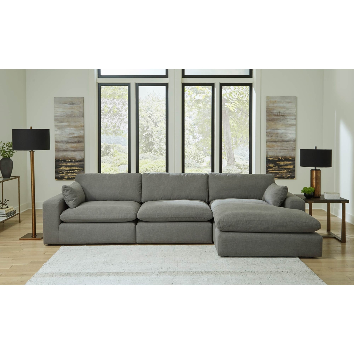 Millennium by Ashley Elyza 3 pc. Sectional with Chaise - Image 3 of 4
